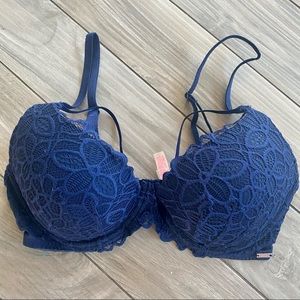Victoria’s Secret PINK Date push up bra 34D navy